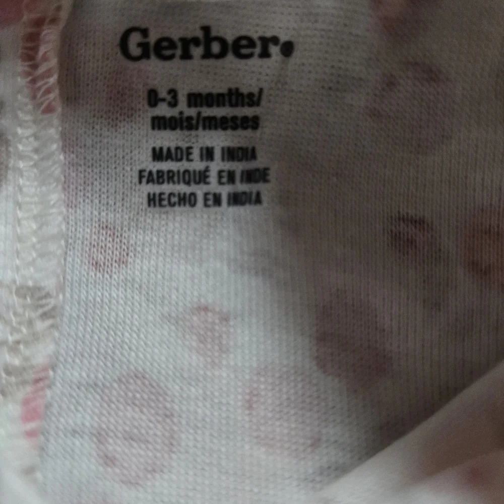 Gerber Peach Floral Dress with Pockets - Size 0-3 Mos NWT